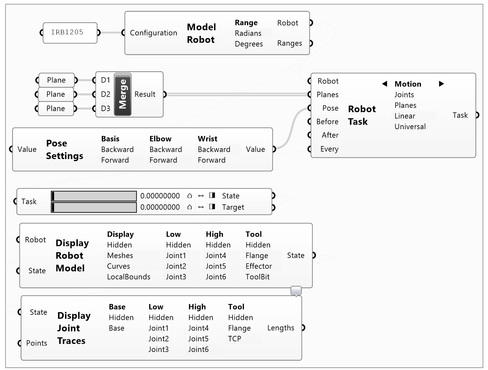 Display Robot Motion Figure